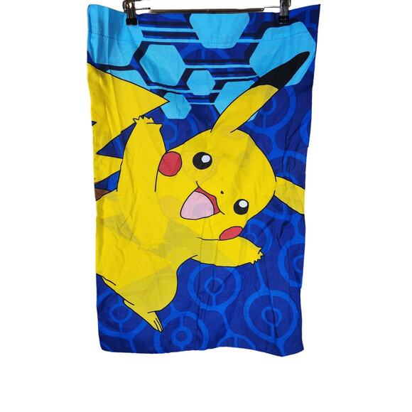 POKEMON Pickachu Blue Yellow STANDARD 20x30 Pillow Case (1 only) - Picture 1 of 5